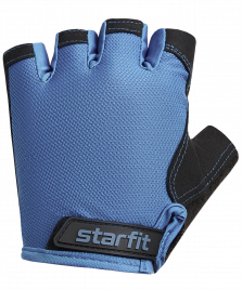 Перчатки для фитнеса WG-105, с гелевыми вставками, черный/синий оптом. Производитель, официальный поставщик и дистрибьютор перчаток для фитнеса.