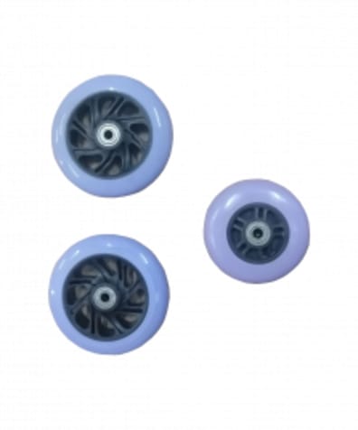 Набор колес для самоката 3D Robin, 120/90 мм, фиолетовый оптом. Производитель, официальный поставщик и дистрибьютор запчастей для самокатов.
