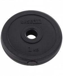 Диск пластиковый BB-203 d=26 мм, черный, 1 кг оптом. Производитель, официальный поставщик и дистрибьютор блинов для штанги и гантелей.