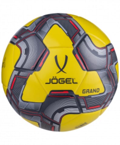 Мяч футбольный Grand №5, желтый/серый/красный оптом. Производитель, официальный поставщик и дистрибьютор футбольных мячей.