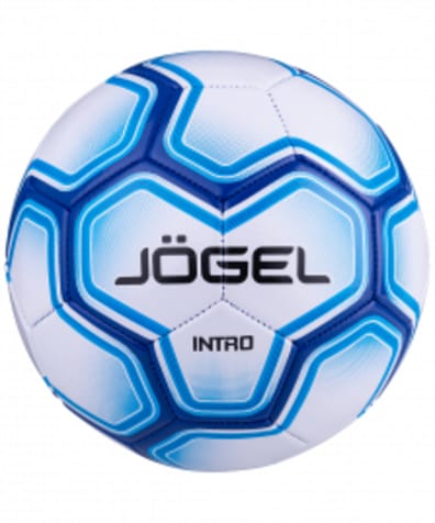 Мяч футбольный Intro №5, белый/синий оптом. Производитель, официальный поставщик и дистрибьютор футбольных мячей.