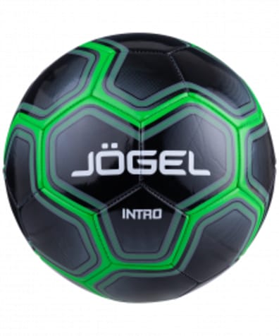 Мяч футбольный Intro №5, черный/зеленый оптом. Производитель, официальный поставщик и дистрибьютор футбольных мячей.