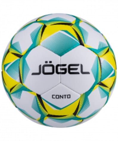 Мяч футбольный Conto №5, белый/зеленый/желтый оптом. Производитель, официальный поставщик и дистрибьютор футбольных мячей.
