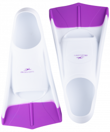 Ласты тренировочные Pooljet White/Purple, XL оптом. Производитель, официальный поставщик и дистрибьютор ласт для плавания.