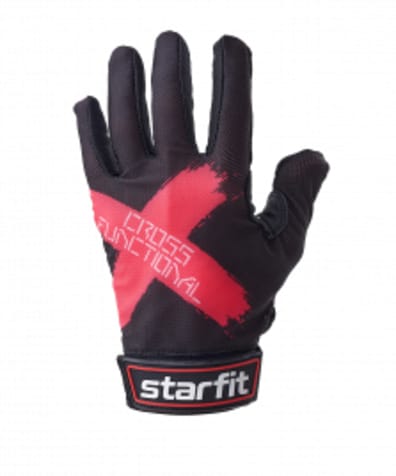 Перчатки для фитнеса WG-104, с пальцами, черный/красный оптом. Производитель, официальный поставщик и дистрибьютор перчаток для фитнеса.