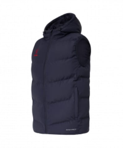 Жилет с капюшоном утепленный ESSENTIAL PerFormPROOF Padded Hooded Vest, темно-синий оптом. Производитель, официальный поставщик и дистрибьютор пальто и утепленных жилетов.