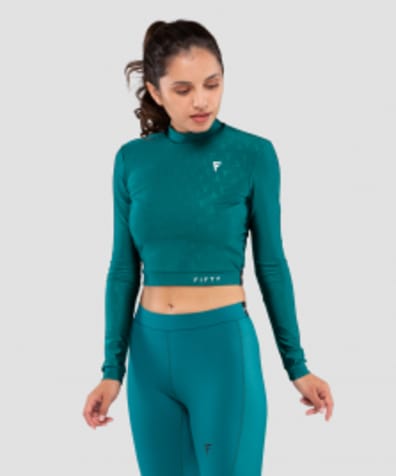 Женская футболка с длинным рукавом Majesty  emerald FA-WL-0201-EML, изумрудный оптом. Производитель, официальный поставщик и дистрибьютор одежды для фитнеса.