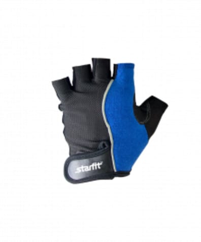 Перчатки для фитнеса SU-108, синий/черный оптом. Производитель, официальный поставщик и дистрибьютор перчаток для фитнеса.