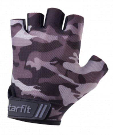 Перчатки для фитнеса WG-101, серый камуфляж оптом. Производитель, официальный поставщик и дистрибьютор перчаток для фитнеса.