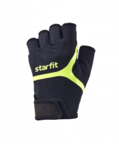 Перчатки для фитнеса WG-103, черный/ярко-зеленый оптом. Производитель, официальный поставщик и дистрибьютор перчаток для фитнеса.