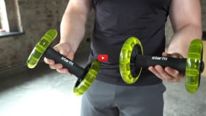 Ролик для пресса STARFIT RL-107, раздельный, черно-зеленый