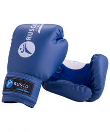 Перчатки боксерские, 8oz, к/з, синие оптом. Производитель, официальный поставщик и дистрибьютор перчаток для единоборств.