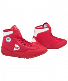 Обувь для борьбы GWB-3052/GWB-3055, красный/белый оптом. Производитель, официальный поставщик и дистрибьютор обуви для единоборств.