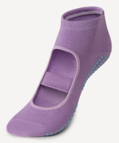 Носки для йоги SW-220, фиолетовый пастель, 1 пара оптом. Производитель, официальный поставщик и дистрибьютор носков спортивных.