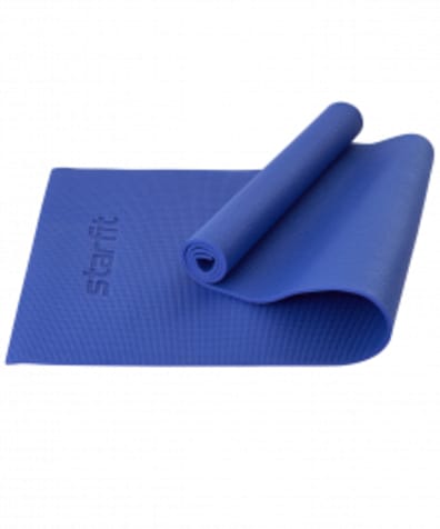 Коврик для йоги и фитнеса FM-101, PVC, 183x61x0,8 см, темно-синий оптом. Производитель, официальный поставщик и дистрибьютор ковриков для фитнеса.
