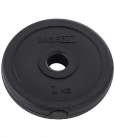 Диск пластиковый BB-203 d=26 мм, черный, 1 кг оптом. Производитель, официальный поставщик и дистрибьютор блинов для штанги и гантелей.