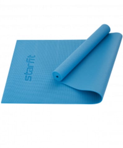 Коврик для йоги и фитнеса FM-101, PVC, 173x61x0,5 см, синий пастель оптом. Производитель, официальный поставщик и дистрибьютор ковриков для фитнеса.