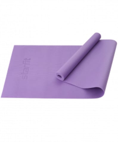 Коврик для йоги и фитнеса FM-101, PVC, 183x61x0,3 см, фиолетовый пастель оптом. Производитель, официальный поставщик и дистрибьютор ковриков для фитнеса.