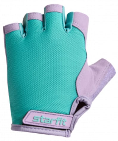 Перчатки для фитнеса WG-105, с гелевыми вставками, мятный/лиловый оптом. Производитель, официальный поставщик и дистрибьютор перчаток для фитнеса.