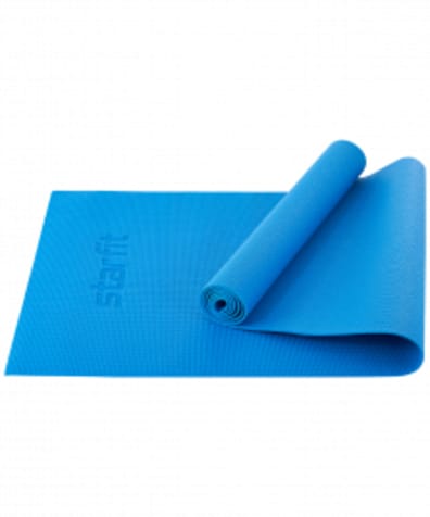 Коврик для йоги и фитнеса FM-101, PVC, 173x61x0,3 см, синий оптом. Производитель, официальный поставщик и дистрибьютор ковриков для фитнеса.