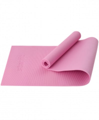 Коврик для йоги и фитнеса FM-101, PVC, 183x61x0,8 см, розовый пастель оптом. Производитель, официальный поставщик и дистрибьютор ковриков для фитнеса.