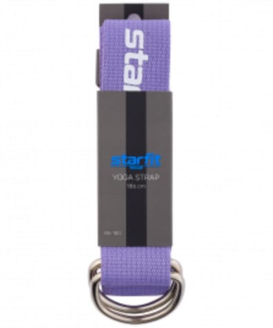 Ремень для йоги YB-100 183 см, хлопок, фиолетовый пастель оптом. Производитель, официальный поставщик и дистрибьютор ремней для йоги.