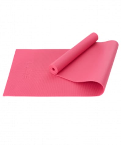 Коврик для йоги и фитнеса FM-101, PVC, 183x61x0,6 см, розовый оптом. Производитель, официальный поставщик и дистрибьютор ковриков для фитнеса.