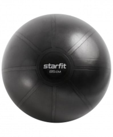 Фитбол высокой плотности GB-110 антивзрыв, 1600 гр, черный, 85 см оптом. Производитель, официальный поставщик и дистрибьютор гимнастических мячей.
