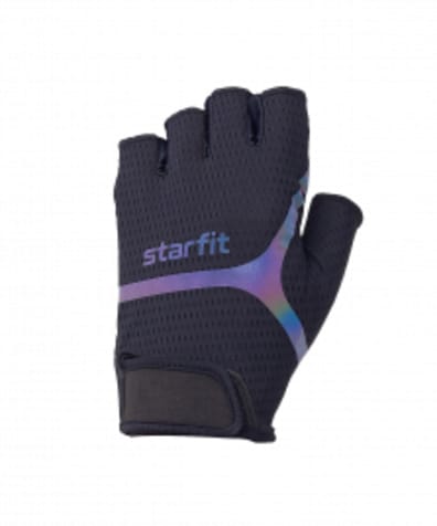 Перчатки для фитнеса WG-103, черный/светоотражающий оптом. Производитель, официальный поставщик и дистрибьютор перчаток для фитнеса.