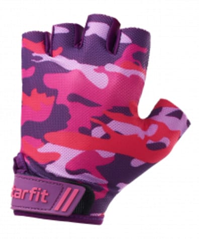 Перчатки для фитнеса WG-101, розовый камуфляж оптом. Производитель, официальный поставщик и дистрибьютор перчаток для фитнеса.